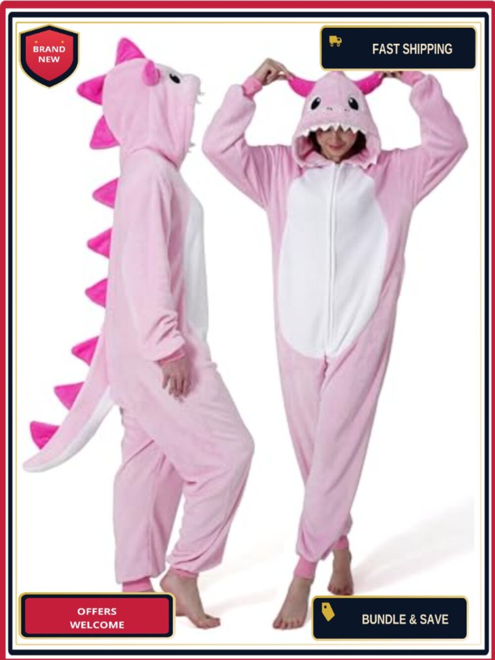 Plush Animal Onesie Halloween Cosplay Costume One-Piece Pajama
